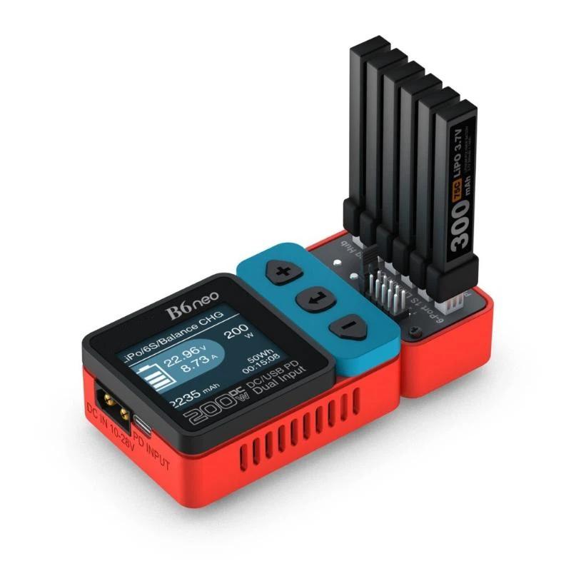 1Pcs OSH 6-Port 1S Battery Charging Hub For LiPo LiFe Li-ion LiHV Supported B6neo B6neo 2 B6neo+ B6ACneo Battery Charging Hub