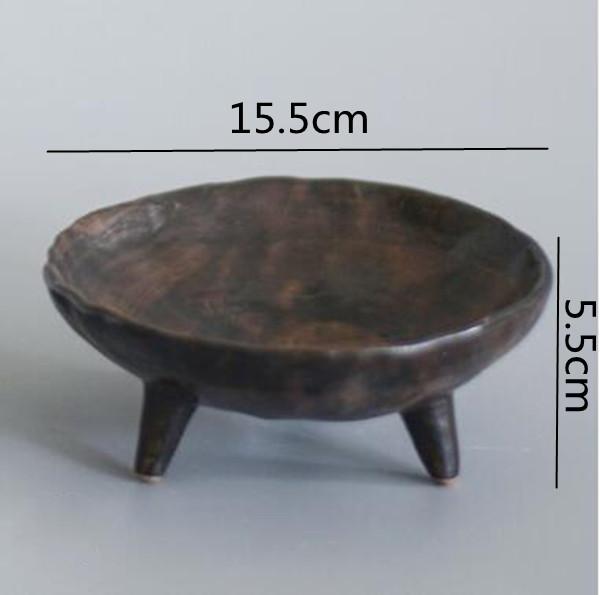 Creative Triangle Fruit Plate Tableware Stoneware Plate Kitchen Large Snack Plate Storage Tray Japanese Sushi Dipping Plate