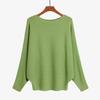 Autumn Batwing Long Sleeve Knitted Sweater Casual Slash Neck Solid Warm Pullover Fashion 18 Colors Loose Jumpers Tops