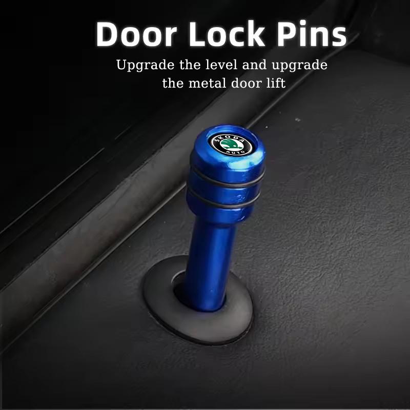 Car Security Door Pin Lock Knod Cover Logo for Skoda Octavia A7 A5 Citigo Superb 3 Fabia 1 2 Kamiq Kodiaq Karoq RS Yeti Rapid ydpf68