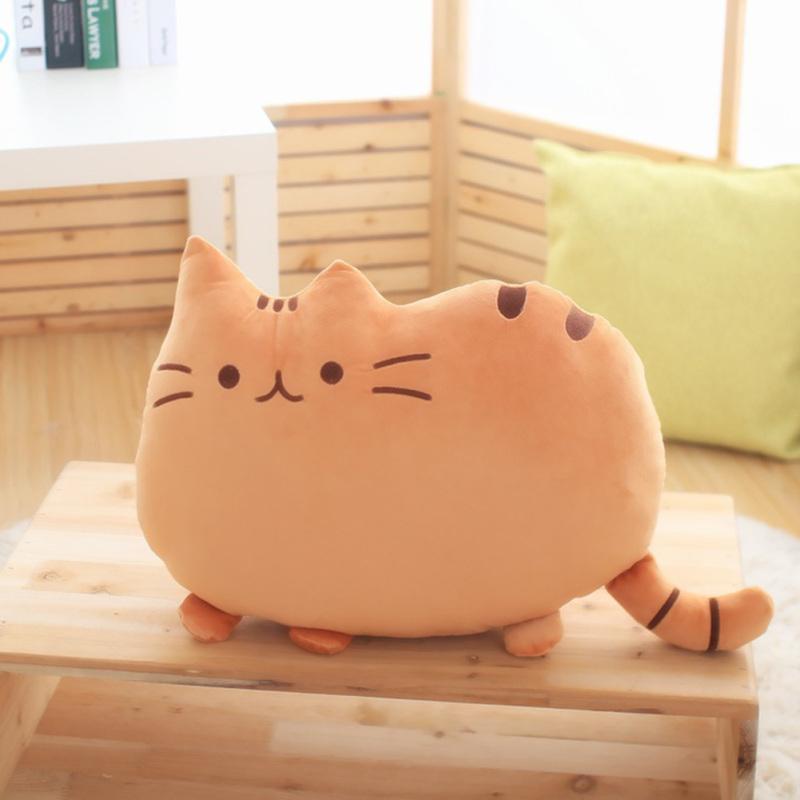 40 x 30 cm Kawaii Biscuit Cat Jucării pentru păpuși de pluș Drăguț Happy Cat Plush Pernă Jucării Pernă pentru acasă