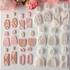 Creative Geometric Pattern Mold PLA Clay Cutting Mold for Hanging Pendant Earrings DIY Making Gift Decoration