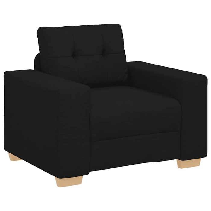 VidaXL Fauteuil Noir 60 cm Tissu, canapé simple, canapé confort, fauteuil TV, canapé, siège de canapé, canapé relax, 4105060