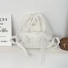 33 Lace Flower Bundle Backpack Student Class School Bag Drawstring Backpack Large Capacity Lightweight Canvas Bag