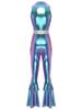 Women 70s Disco Costume Jumpsuit S-3XL - Shiny Metallic Lapel Collar Sleeveless High Waist Flared Disco Dance Singer Outfit