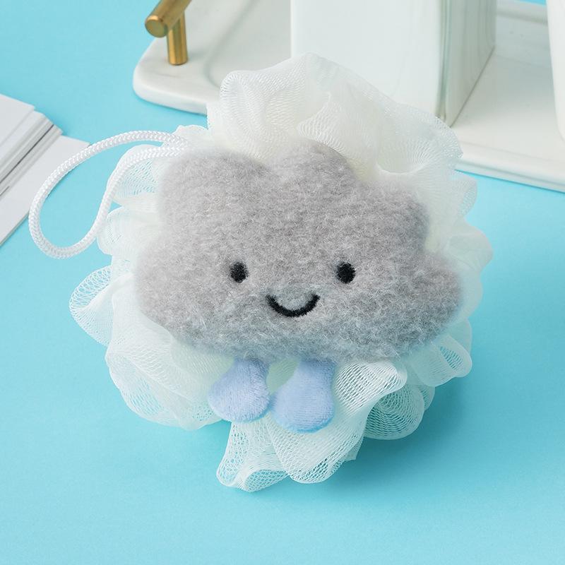 Creative Fruit Bath Flower: Cartoon Bath Ball & Foaming Net Scrubber