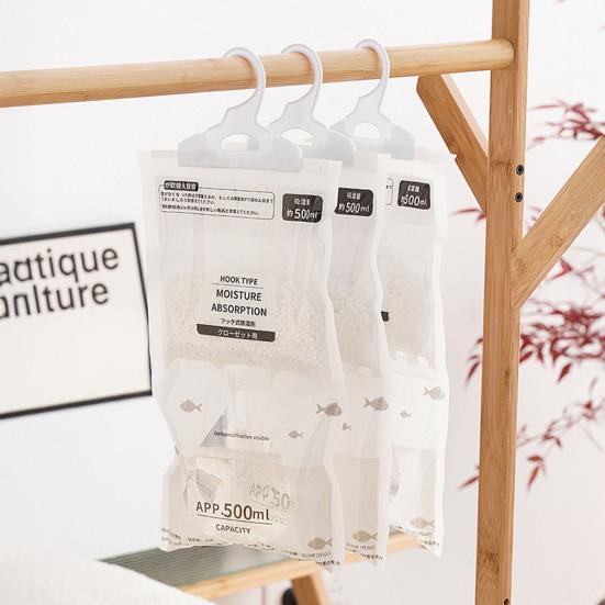 Pacote com 5 Sachês Absorvedores de Umidade Sachês Dessecantes Penduráveis Casa Dormitório Armário Banheiro Cozinha Sacos Absorvedores de Umidade Sem Fragrância