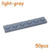 50PCS Size 1x6 Dot Plate MOC Assemble Particles DIY Building Blocks 1*6 Figures Bricks Educational Creative Toy for Kid 3666