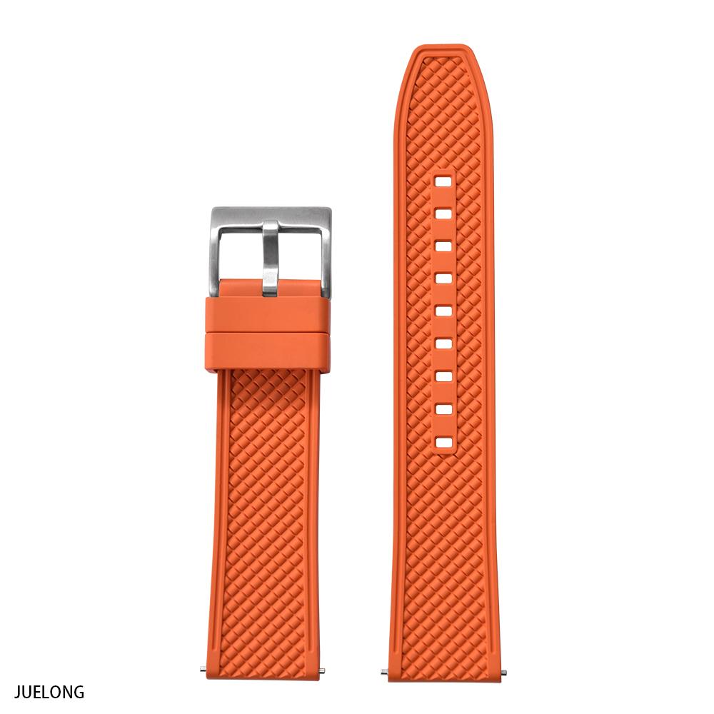 New Design HAISCH FKM Rubber Watch Strap 18mm 20mm 22mm 24mm Bullet Shape Quick Release Watch Bands Diving Waterproof Wristbands