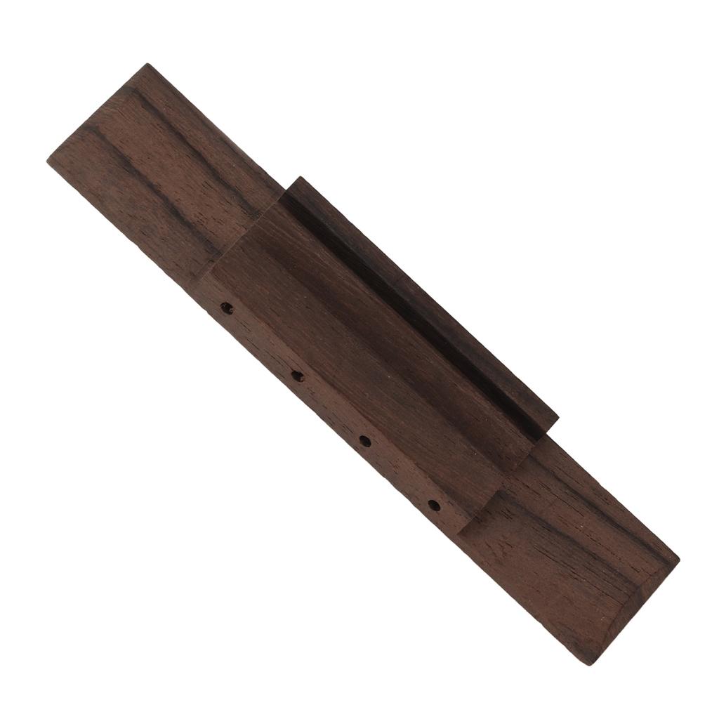 4 String Ukulele Bridge Accurate Shaped Hard Rosewood Retro Guitar Bridge with Cow Bone Saddle Nut