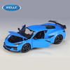 WELLY 1:24 Chevrolet Corvette Z06 2023 Alloy Sports Car Model Diecast Metal Track Racing Car Vehicles Model Simulation Kids Gift