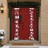 1 par 180x30CM Juldörrsband Rektangulär Stor Storlek Jul Hängande Flaggor Tomten Färgglad God Jul Banderoll Bar