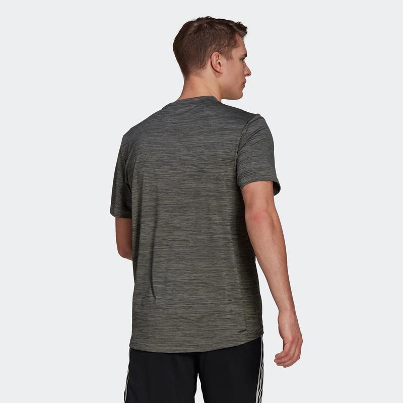 Adidas Heat Ready Training Sports Crew Neck Short Sleeve T-Shirt Men Tops Metallic-Black GM2074