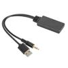 NEW Black ABS Plastic Car AUX Bluetooth 5.0 Audio Receiver Adapter USB+3.5mmAUX