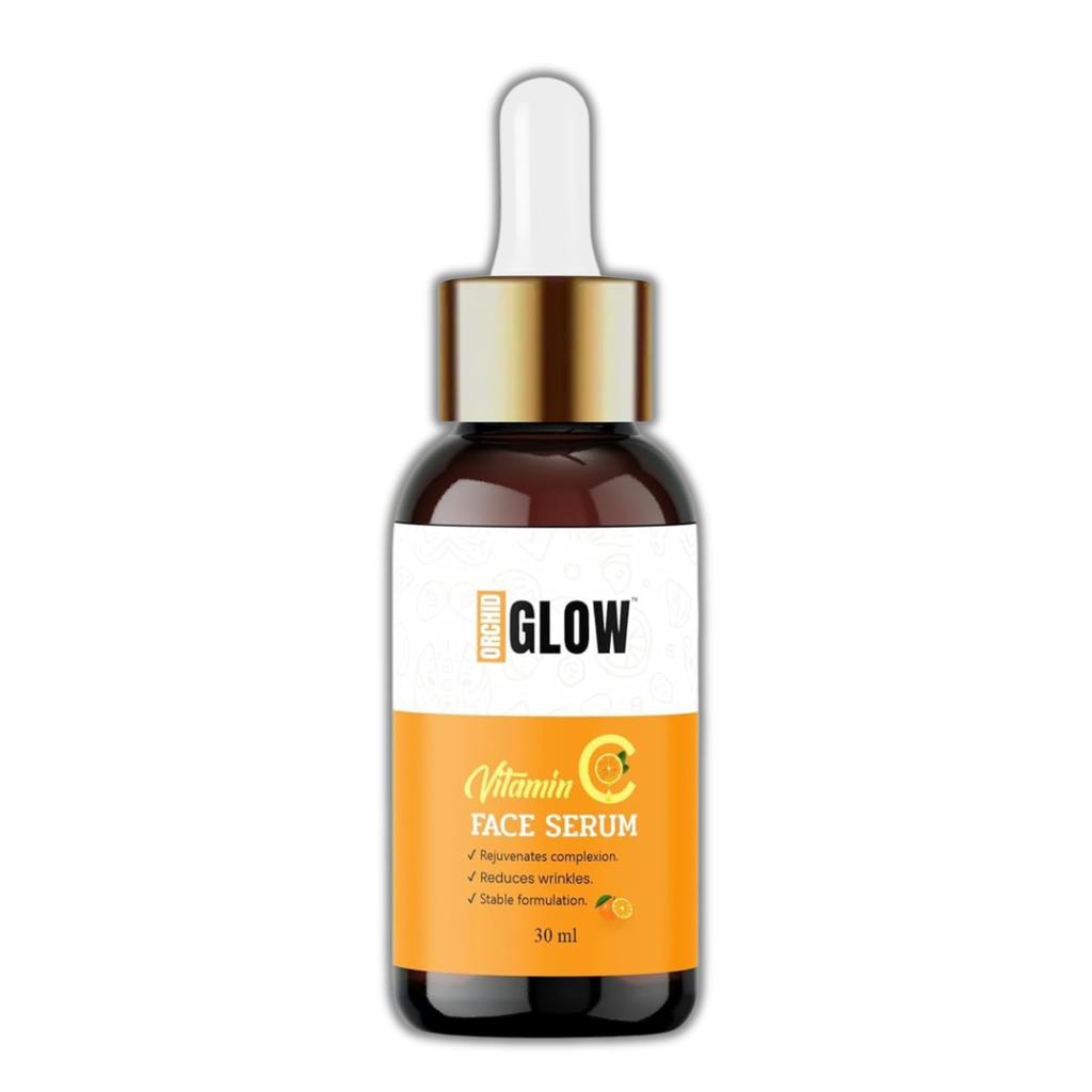 ORCHID GLOW Vitamin C Face Serum for Skin | 30 ML | Reduces Fine Lines, Wrinkles, Dark Spots | Anti-Aging Brightening & Glow | Suitable for All Ski