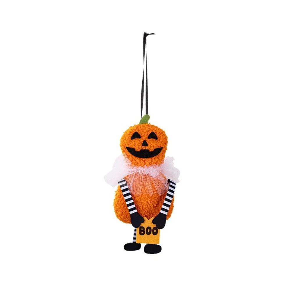 Pumpkin Design Halloween Doll Pendant Ghost Skull Halloween Decoration Black Cat Skeleton Festive Themed Pendant Wall Hanging
