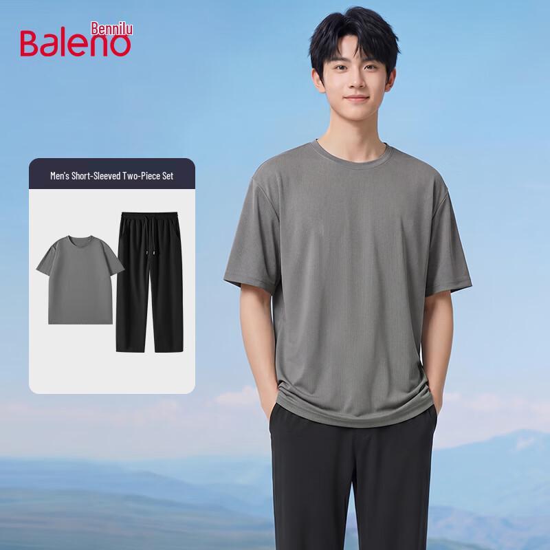 Baleno Men's Ice Silk Short-Sleeve Sportswear Set