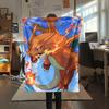 Sky Flare Dragon  Print Flannel Blanket, High quality Comfortable for All Seasons, Home Decor, Warmth and Comfort
