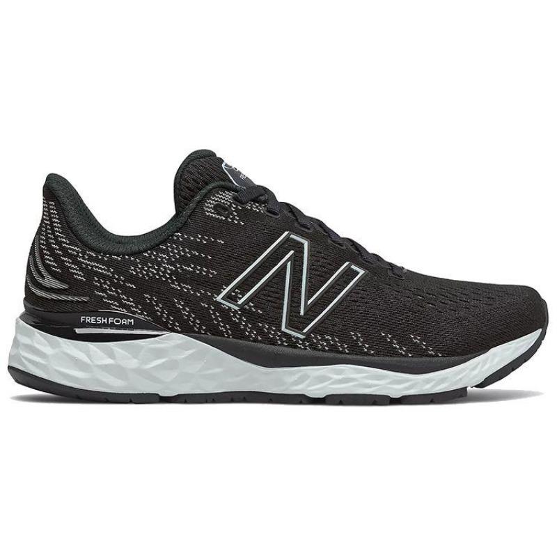 New Balance 880 V11 Women Sports Synthetic Leather Fabric Low Top Marathon Running Shoes Black White W880E11