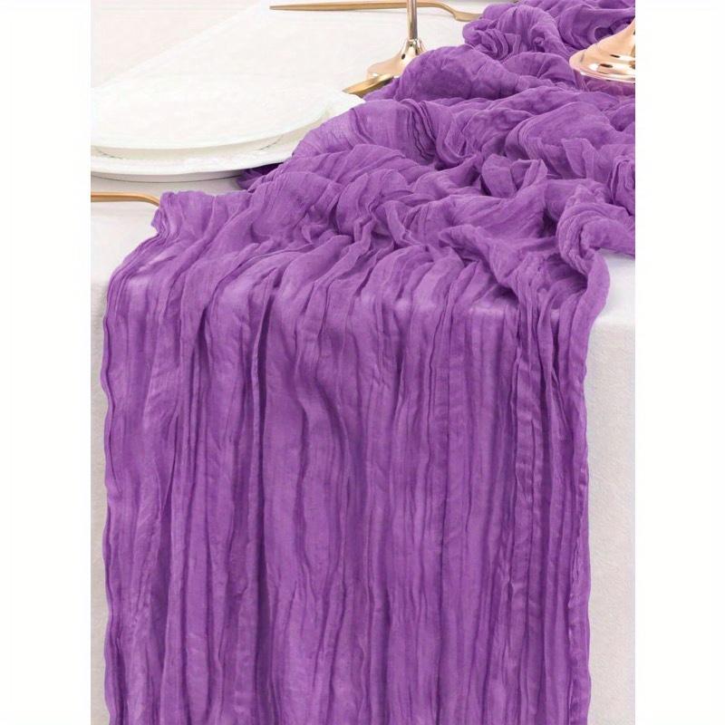 1 szt. Boho Styl Bali Muślin i Gaza Niebieski Bieżnik na Stół na Wesele lub Dekorację o Tematyce Wiejskiej