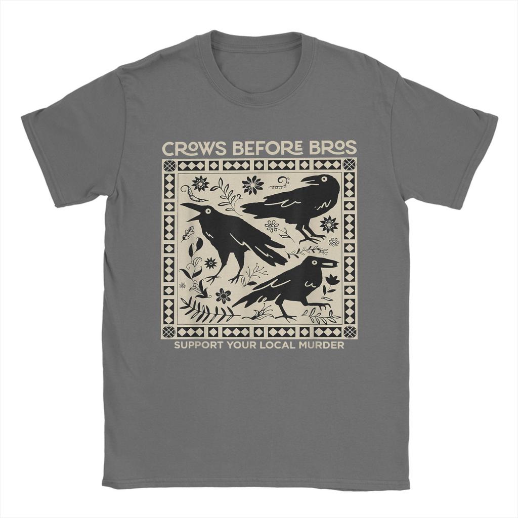 Amazing Crows Before Bros Funny T-Shirt for Men O Neck 100% Cotton T Shirts Short Sleeve Tees Classic Clothes