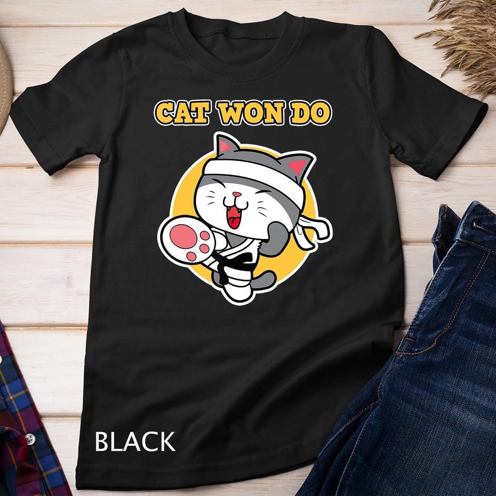 

Taekwondo Cat Shirt for Sports Fans - Cute Cat Won Do Unisex T-shirt 3XL