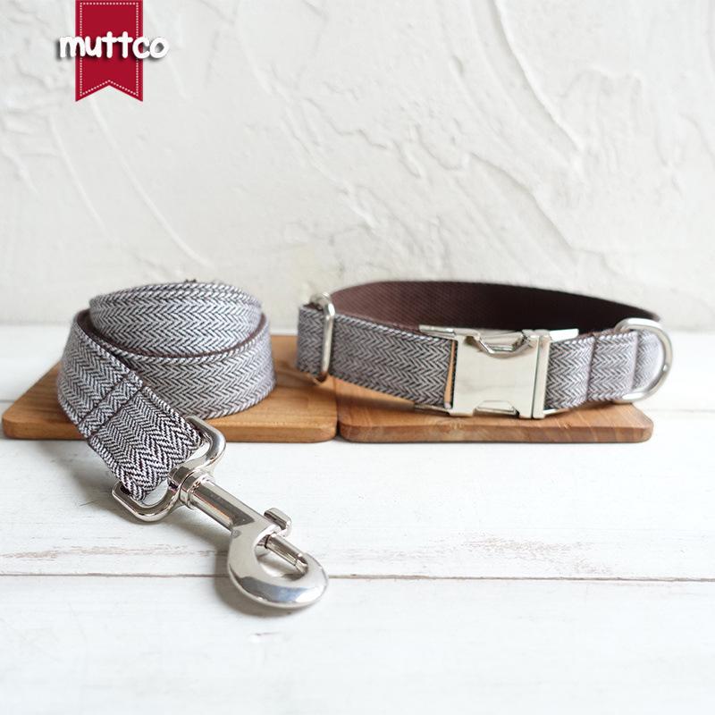 MUTTCO Pull-Resistant Dog Collar & Leash Set UDC-142 XS