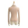 2026 Spring Korean Style Elegant Lace-up Faux Cashmere Long Sleeve Women's Top with Scarf