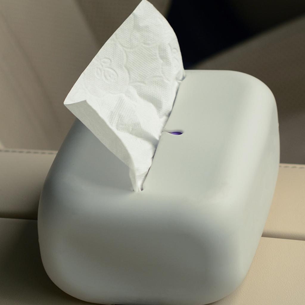 Silicone Tissue Box Napkin Holder Soft Paper Towel Container for Living Room Bedroom Bathroom Office Home Decoration
