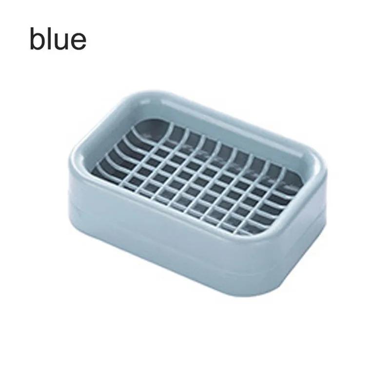 1PC Soap Holder Double-layer Bathroom Accessories Plastic Shower Soap Dish Non-slip Draining Tool Drainage Soap Box