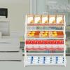 4-Tier White Candy Display Rack - Modern Countertop Snack Organizer Shelf - Freestanding Retail Display Stand for Candy, Treats