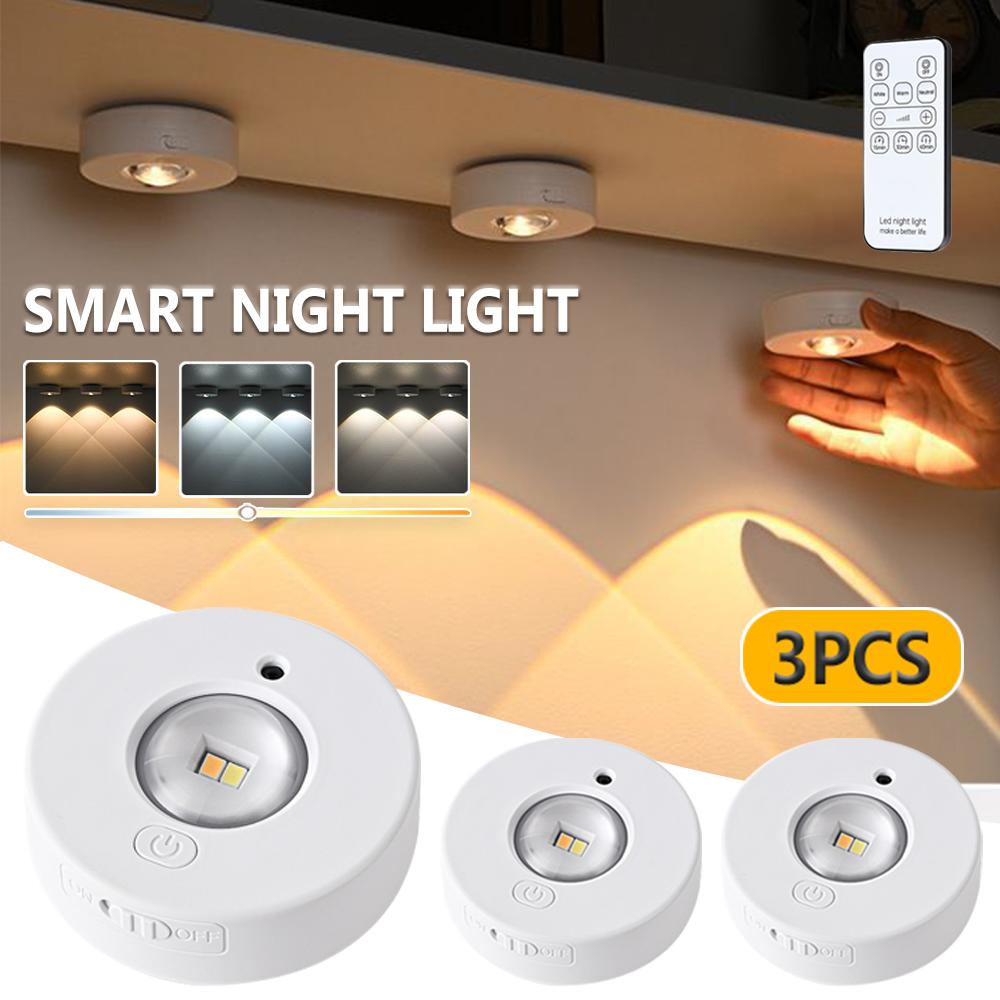 Remote Sensor Smart Night Light, Rechargeable LED, Dimmable, Magnetic Wall Light, RGB Gradient Ambient Light
