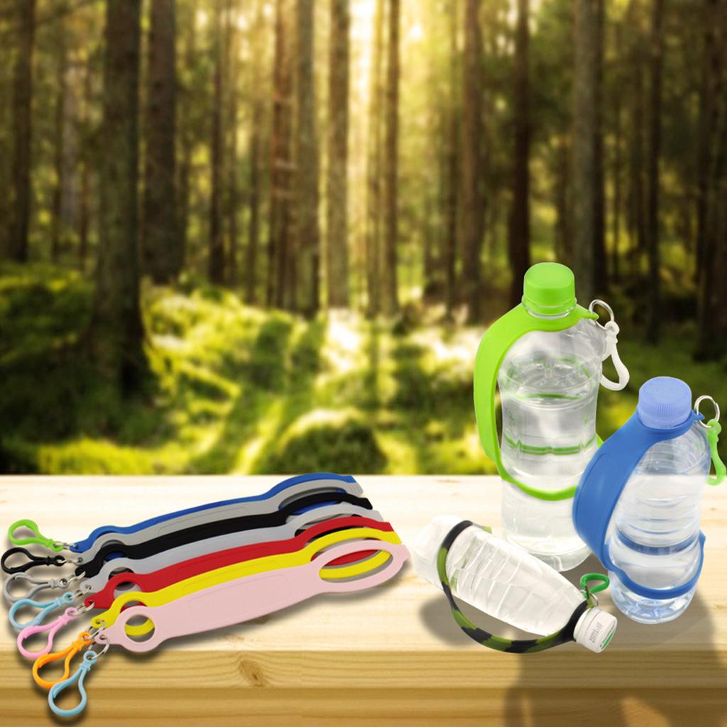 Silicone Water Bottle Belt Holder Hook Clip Portable Silicone Bottles Hanger Camping Hiking Safety Clasps Buckle