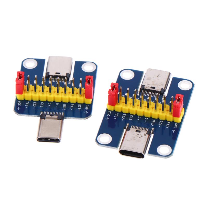 Type-C Male To Female Usb 3.1 Test Pcb Board Adapter Type C 2.54Mm Connector Socket For Data Line Wire Cable Transfer
