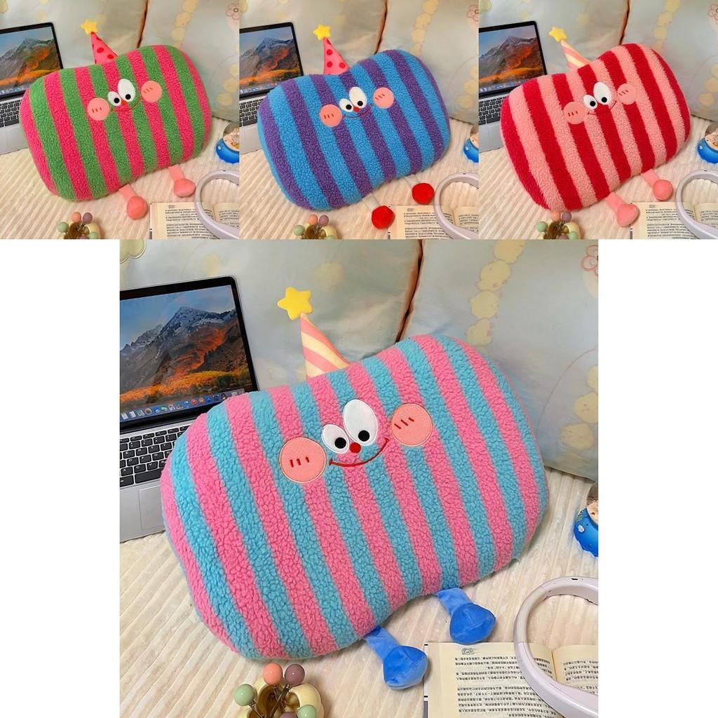 Memory Cartoon Foam Cushion Pillow With Plush Cover For Office Car Decor