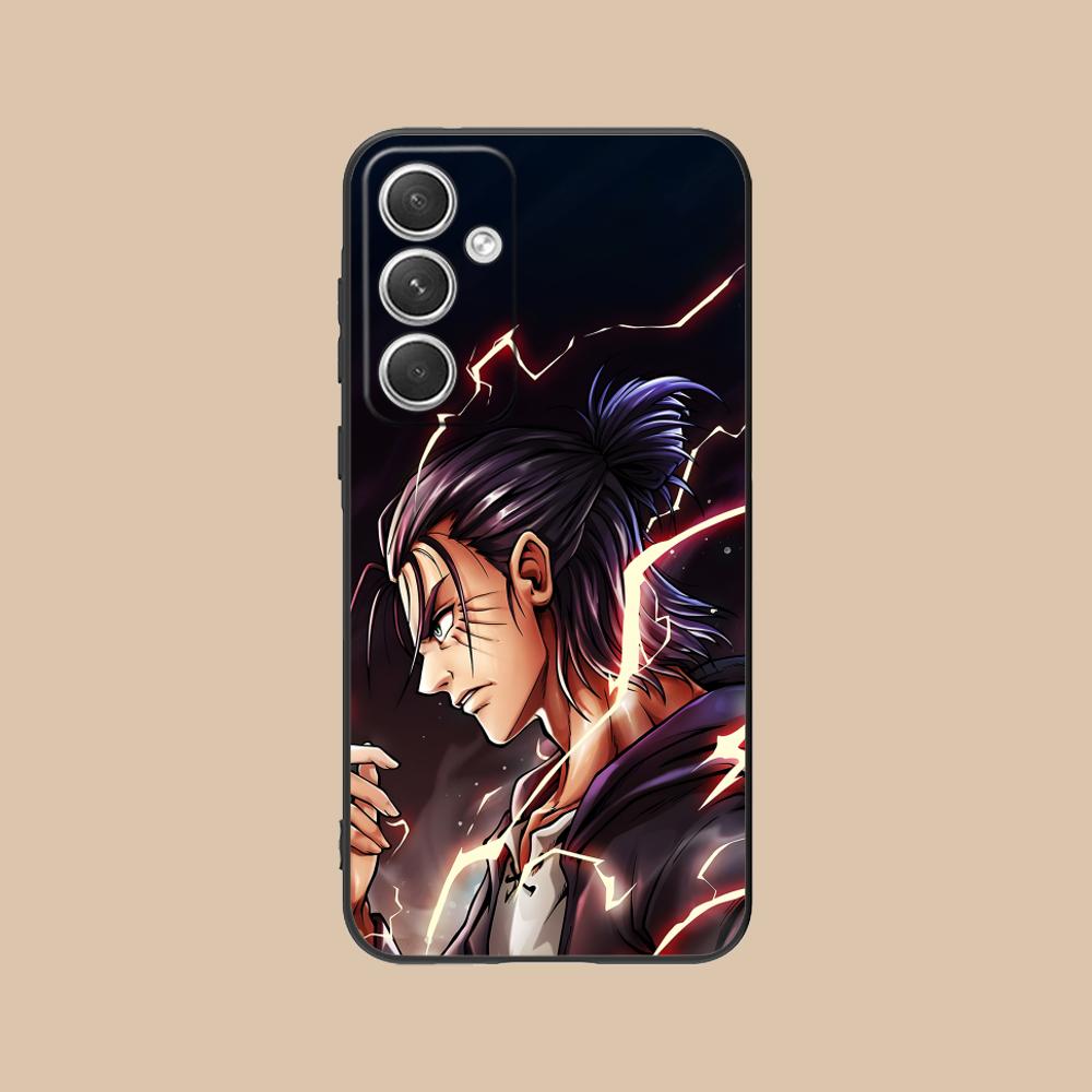 AOT Eren Mobile Cell Phone Case for Samsung Galaxy S25 S24 S23 S22 S21 S20 Note20 Plus FE Ultra Colour Protective Luxury Cover