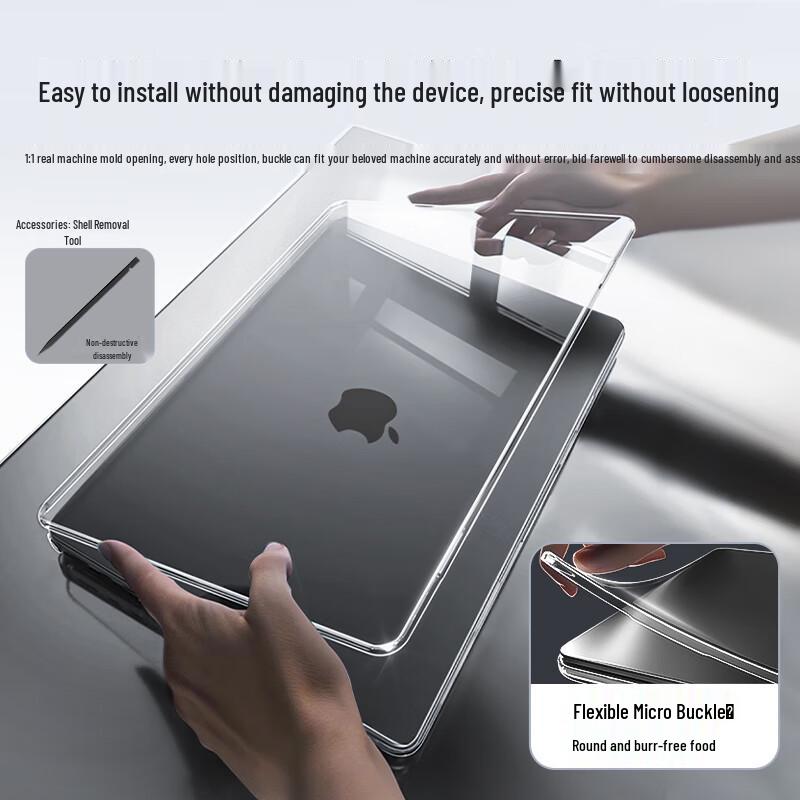 Průhledné ochranné křišťálové pouzdro pro MacBook Air 13,6 palce