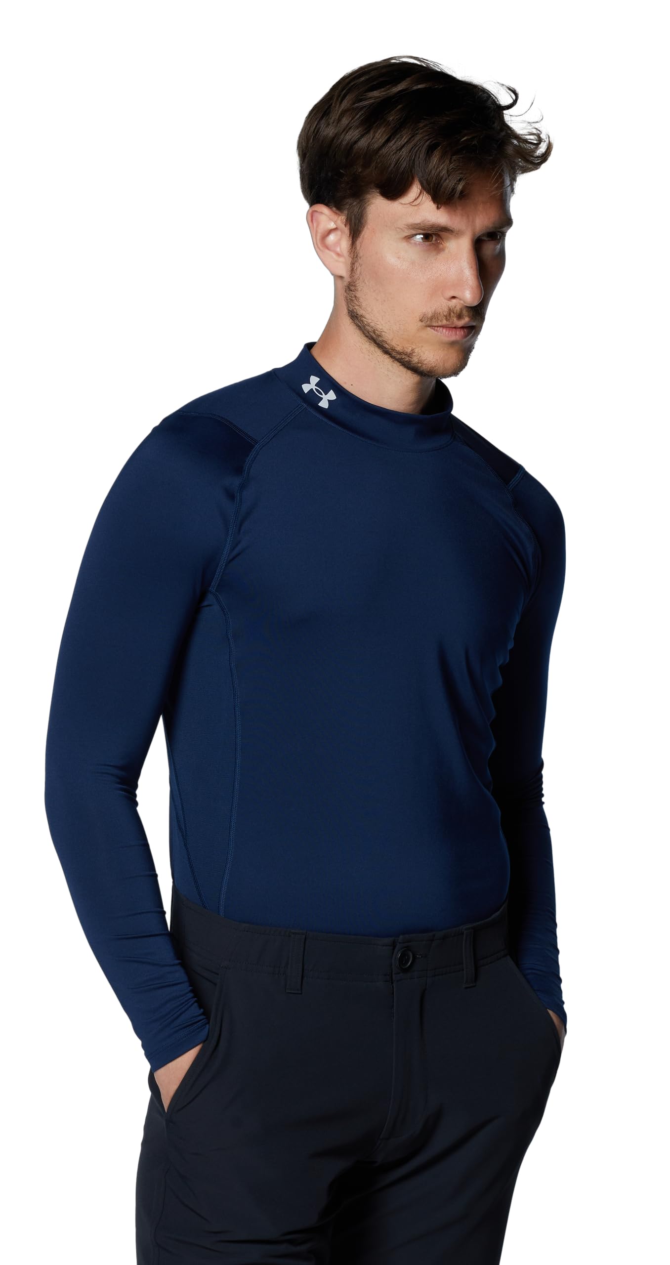 

Under Armour UA Heat Gear Облегающий Лонгслив с Воротником-стойкой