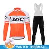 Cycling Jersey Man Long Sleeve Retro Winter Fleece Thermal Velveteen Orange Men's Bicycles Enduro Bike Trouser Clothes