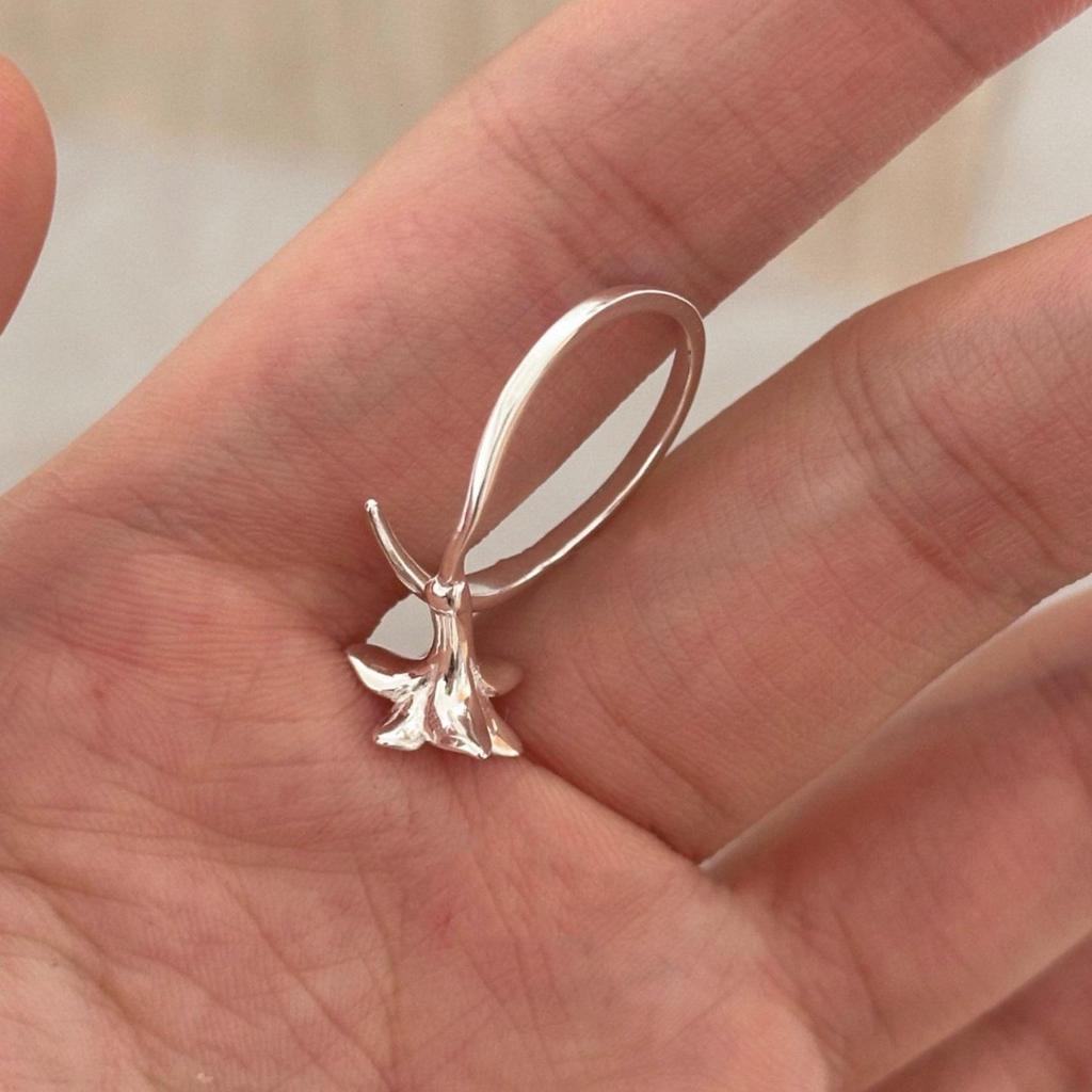 Exquisite Adjustable Hyacinth Lily Flower Ring for Women – Fashionable Open Index Finger Style