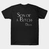 Asian Size Men Black Print T-shirt Distressed Son Of A Bitch Dean T-Shirt No-Cut Heat Transfer Print Cotton Tshirt