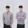 180G Quick-Dry Half-Zip Long Sleeve Fitness T-Shirt