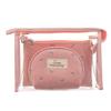 Transparent PVC Makeup Bag Canvas Set - 3-Piece Travel Toiletry & Storage Bags for Women