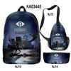 Timeless Trending Unique Funny DANDADAN 3D Designed 3pcs/Set Learner Student Bags Trip Computer Rucksack Meal Tote Pencil Pouch