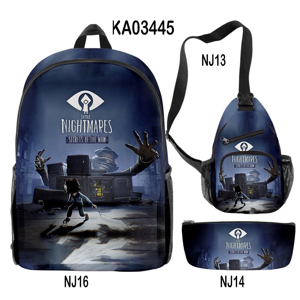 Timeless Trending Unique Funny DANDADAN 3D Designed 3pcs/Set Learner Student Bags Trip Computer Rucksack Meal Tote Pencil Pouch