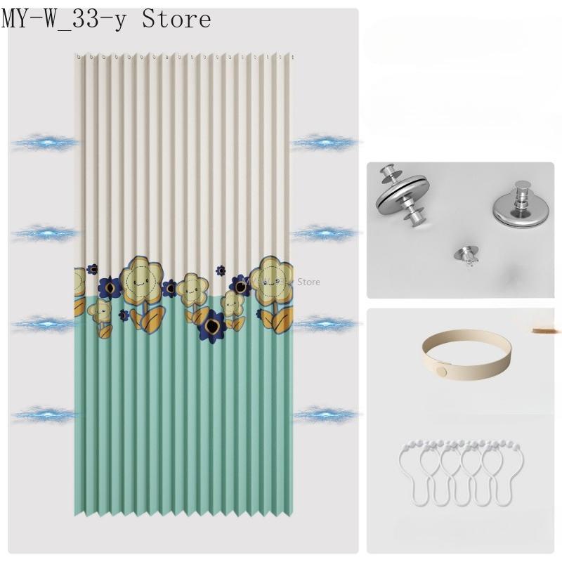 Pleated Folding Door Curtain for Closet Door Curtains for Doorways Closet Curtains Accordion Door Curtain for Doorways