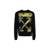 Sudadera de cuello redondo ajustada con flechas de acrílico OFF WHITE para hombre Negra OMBA025F19E300101060