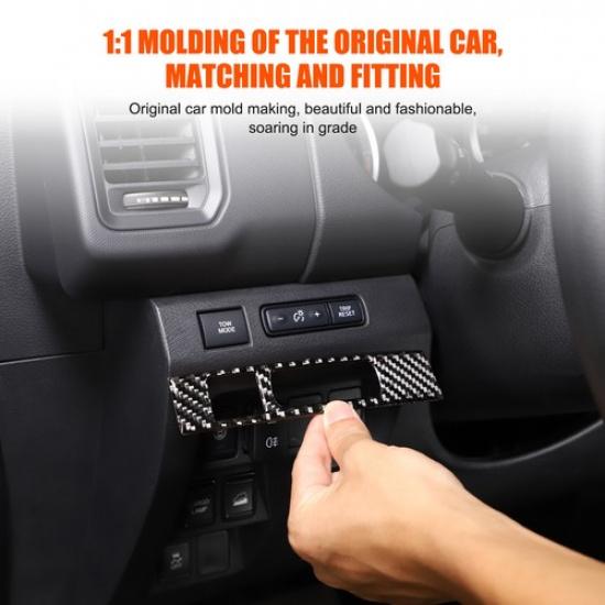 Soft Carbon Fiber Headlight Switch Panel Trim For Nissan Frontier D41 2024+