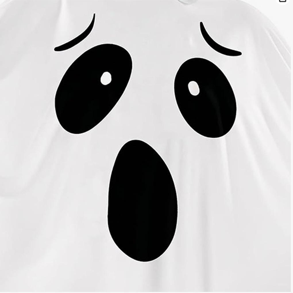 White Hooded Cape, Adult Ghost Outfit, Horror Soft Fabric, Easy To Durable For Long-Term Use. For Halloween, And