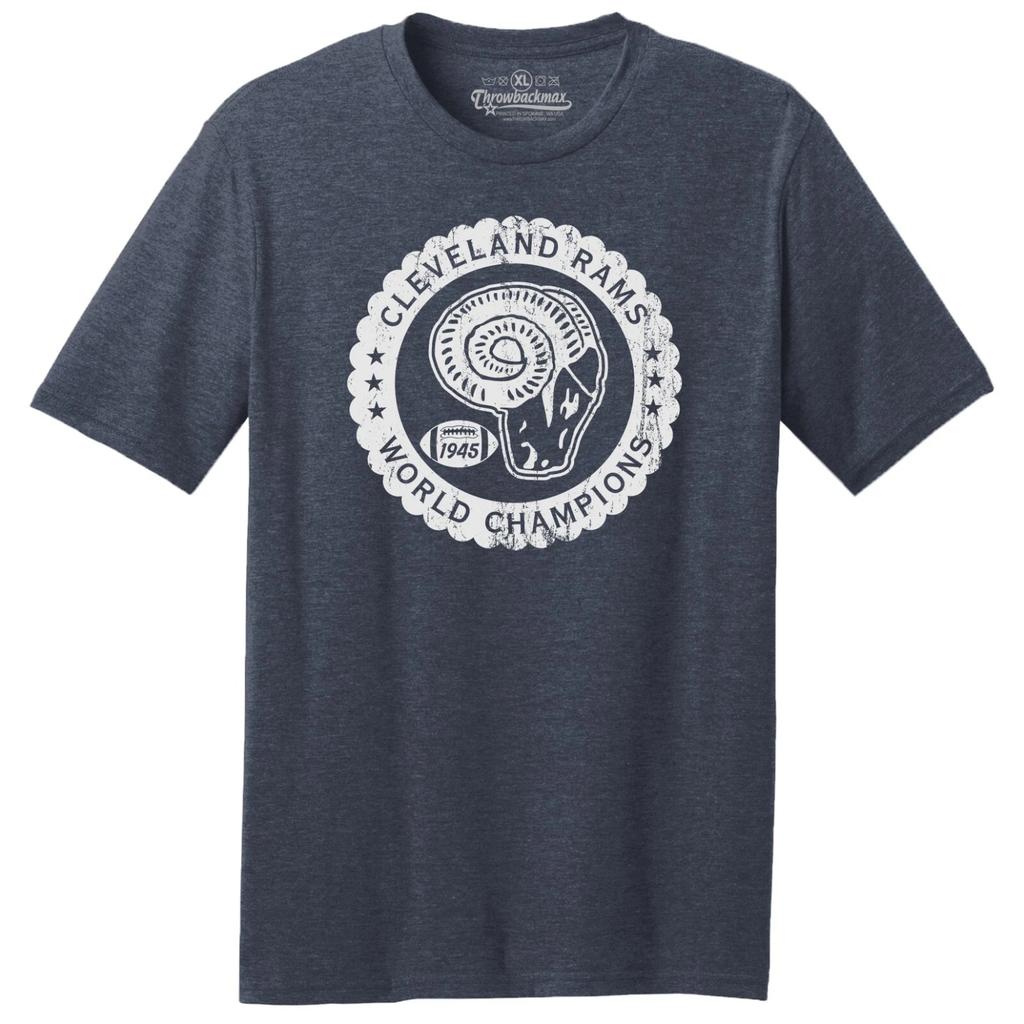 Cleveland Rams World Champs 1945 Football TRI-BLEND Tee Shirt - Cleveland Browns